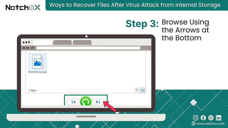 Browse Using the Arrows at the Bottom