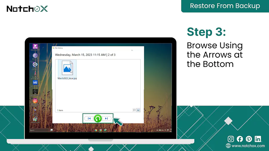 Browse Using the Arrows at the Bottoms