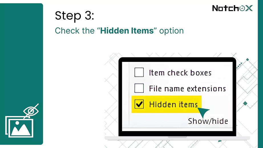 Check Hidden Items Option
