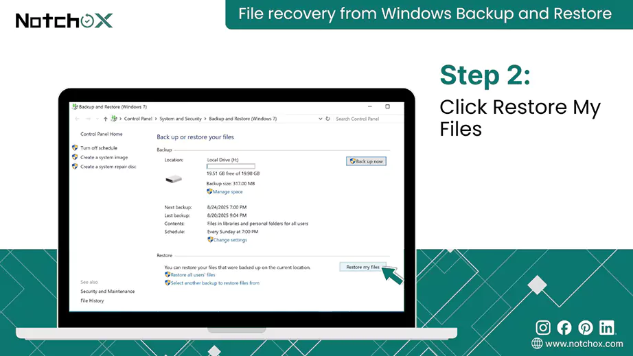 Click Restore My File