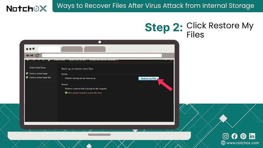 Click Restore My Files