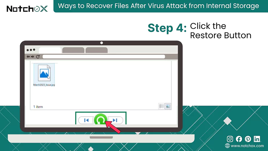 Click the Restore Button