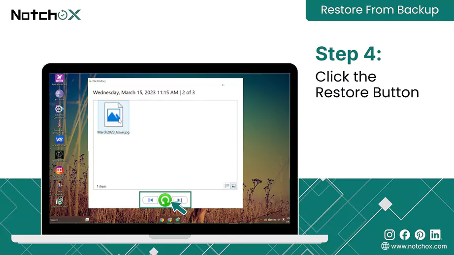 Click the Restore Buttons