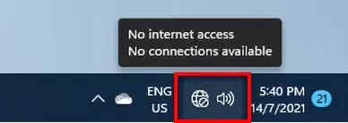Disconnect PC from internet