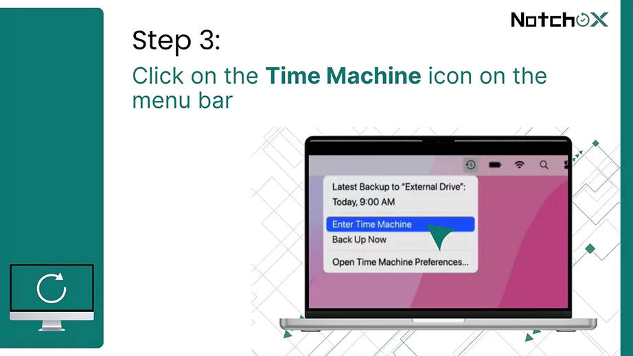 Enter Time Machine on Mac