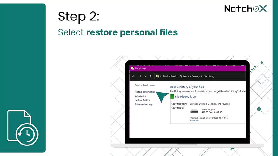 Restore personal files