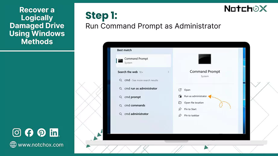 Run Command Prompt as administrator