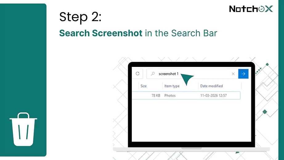 Search Screenshot in the Search Bar