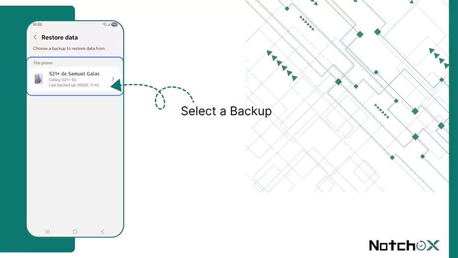Select a Backup