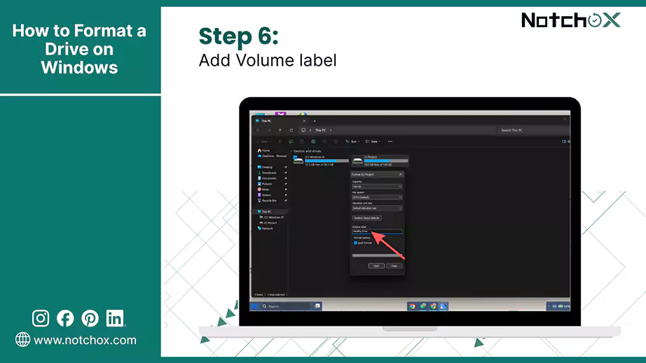 Add Volume label