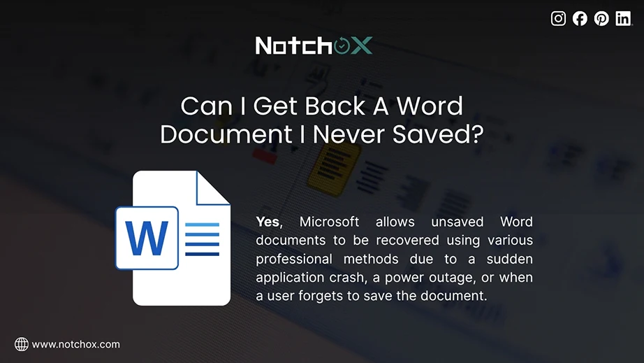 Can I Get Back A Word Document I Never Saved