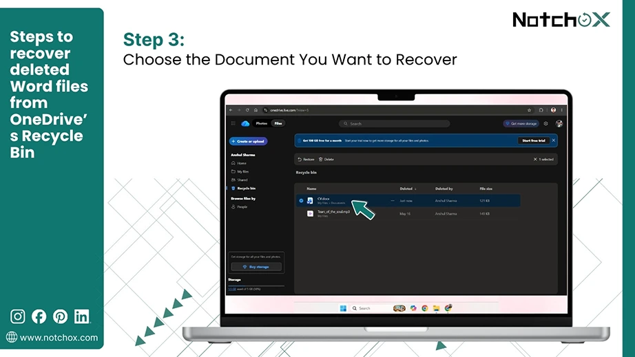 Choose the Document You Want to Recover