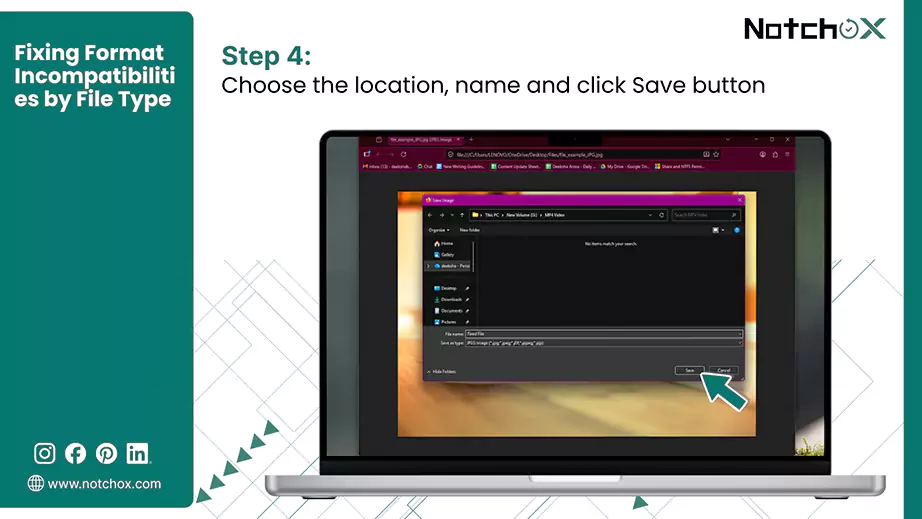 Choose the location name and click Save button