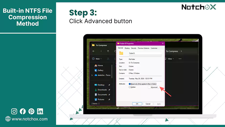 Click Advanced button