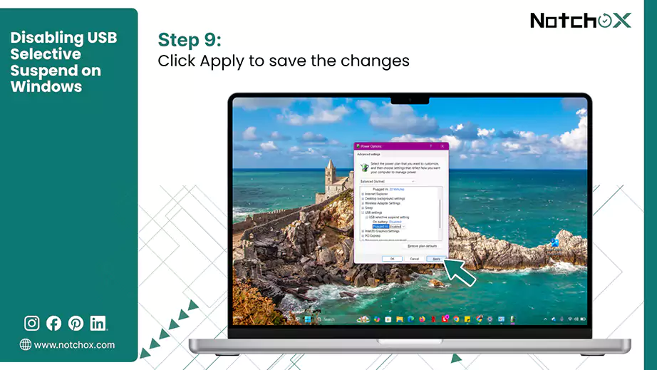 Click Apply to save the changes
