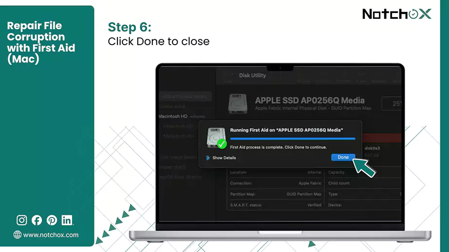 Click Done to close