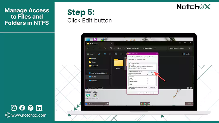 Click Edit button