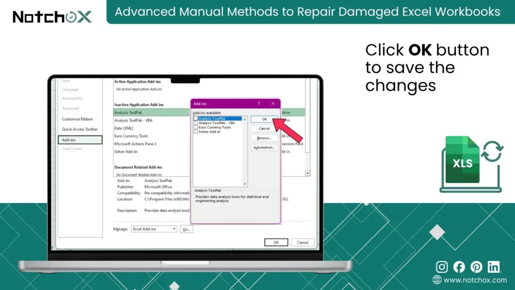 Click OK button to save the changes