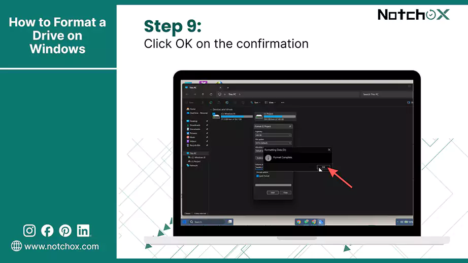 Click OK on the confirmation