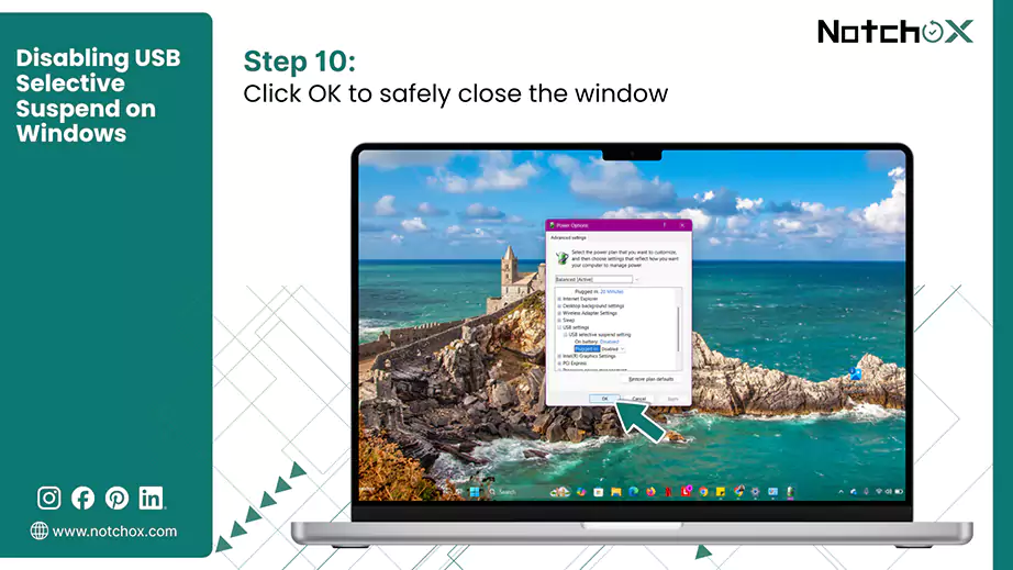 Click OK to safely close the window