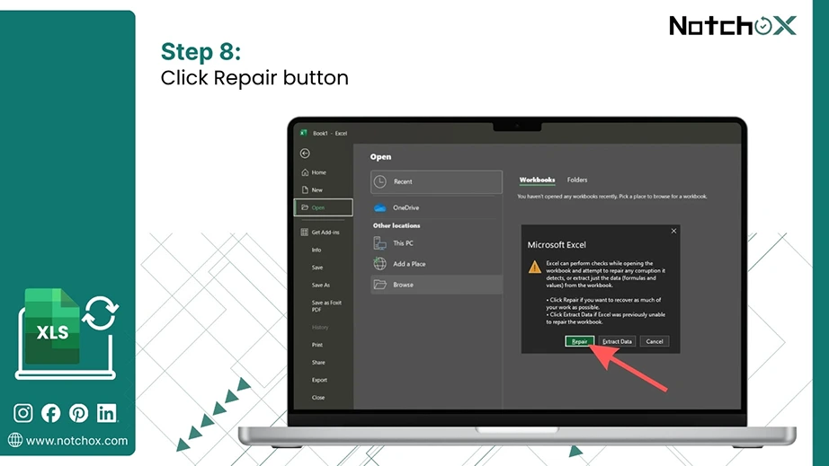 Click Repair button