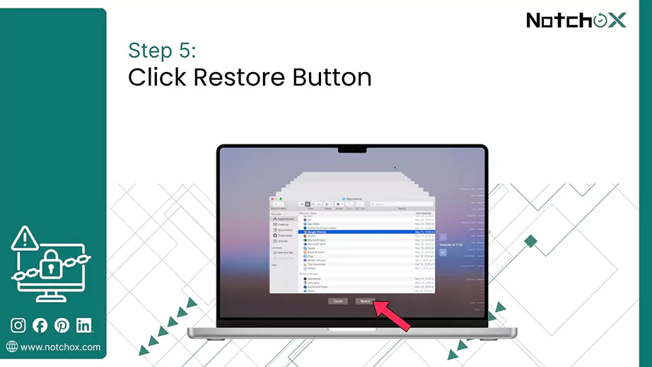 Click Restore Button