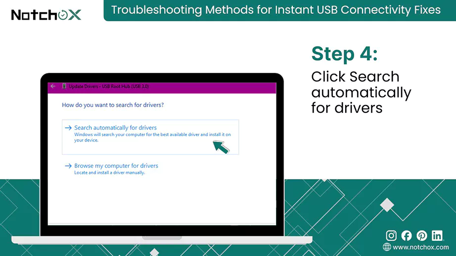 Click Search automatically for drivers