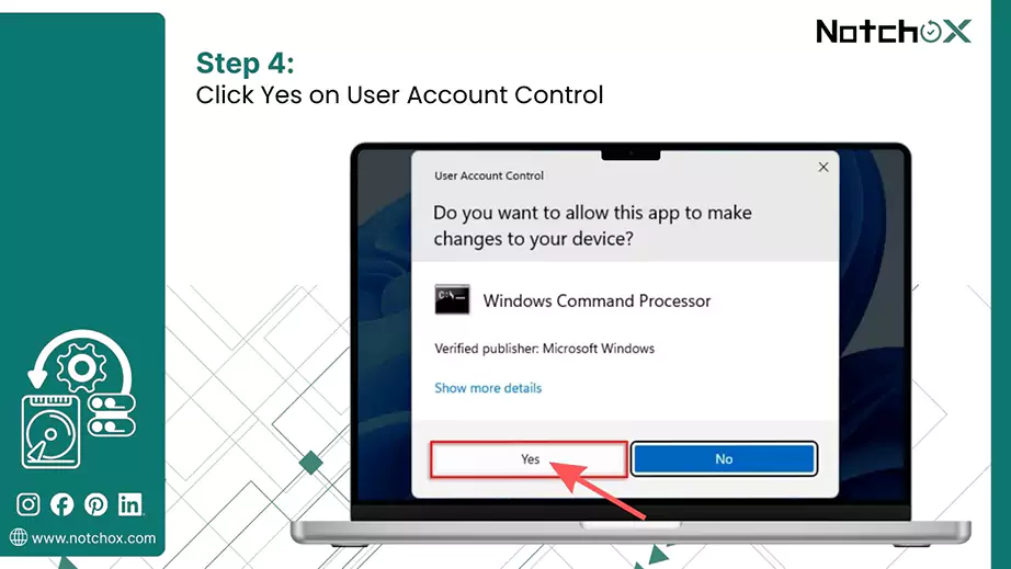 Click Yes on User Account Control