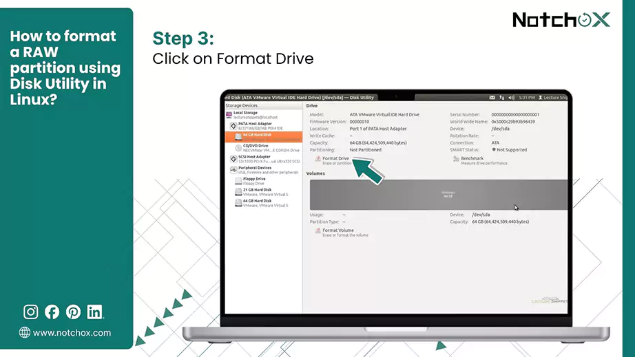 Click on Format Drive