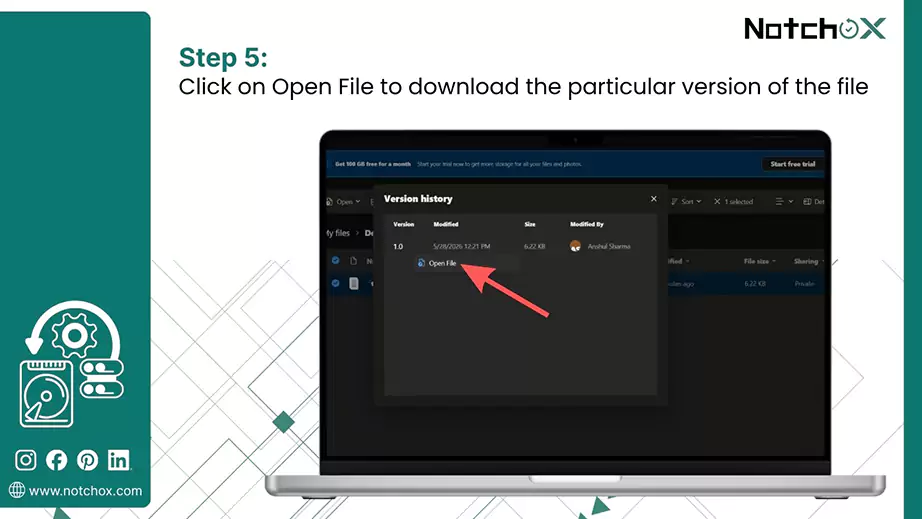 Click on Open File