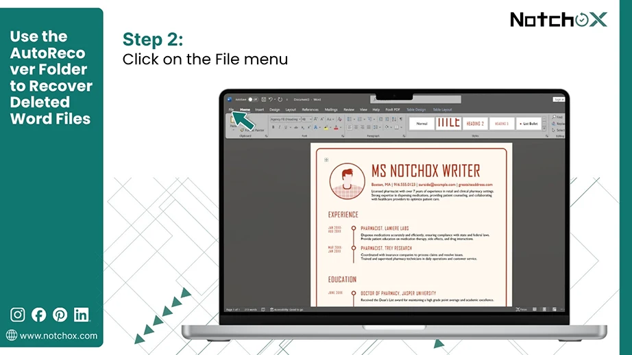 Click on the File