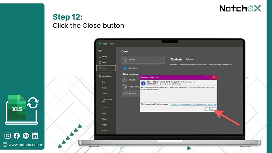 Click the Close button