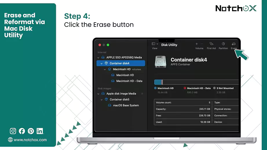 Click the Erase button