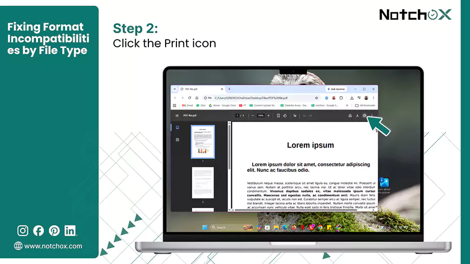 Click the Print icon