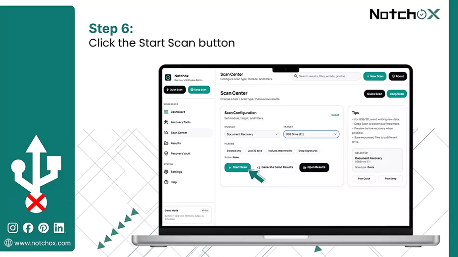 Click the Start Scan button