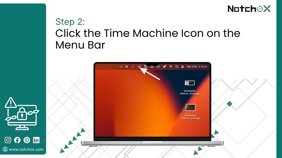 Click the Time Machine icon
