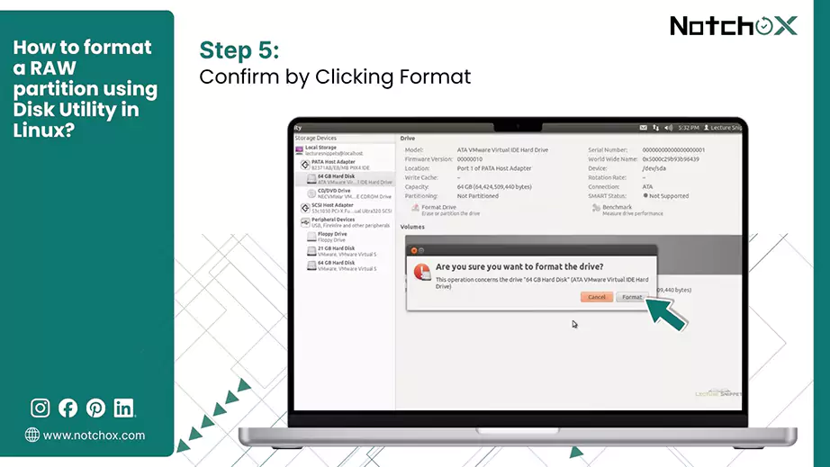 Confirm by Clicking Format