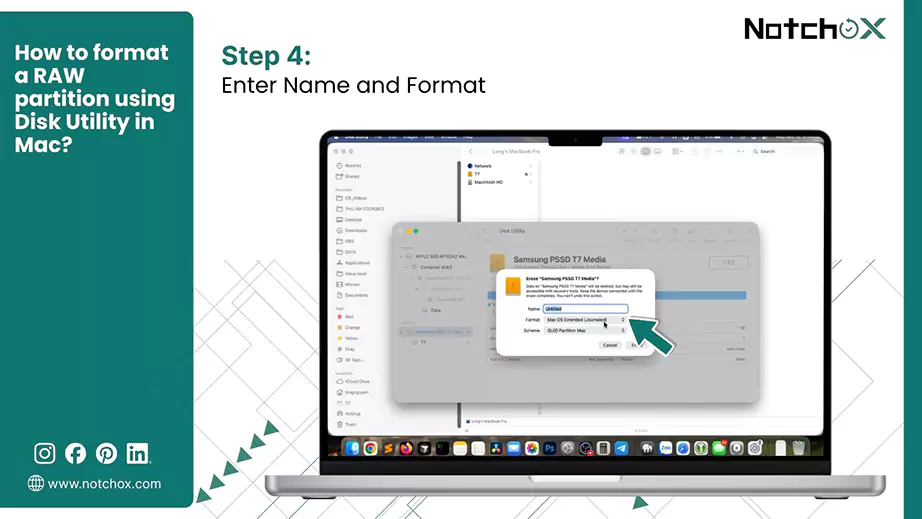 Enter Name and Format