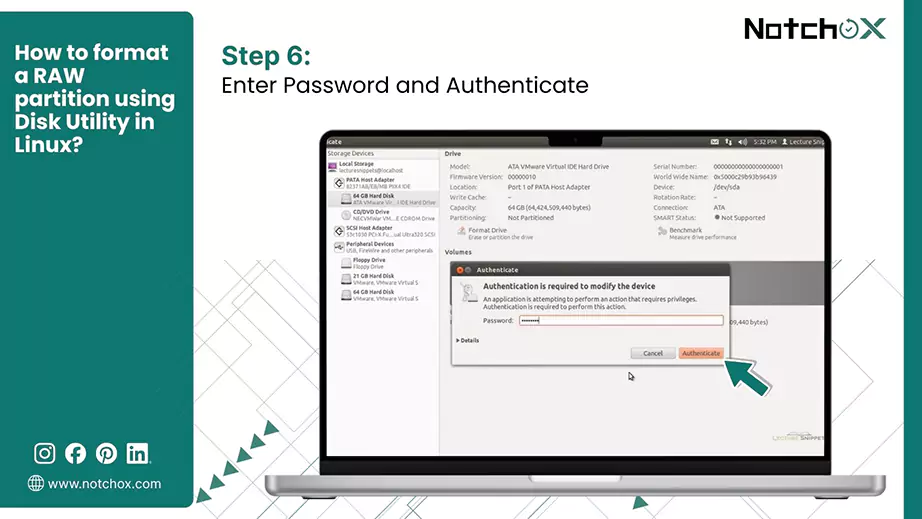 Enter Password and Authenticate