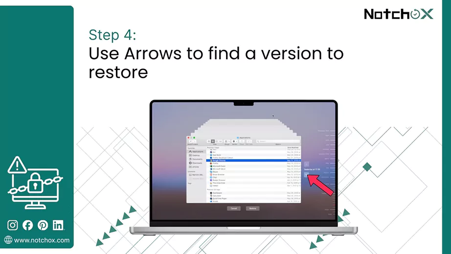 Find a version to restore