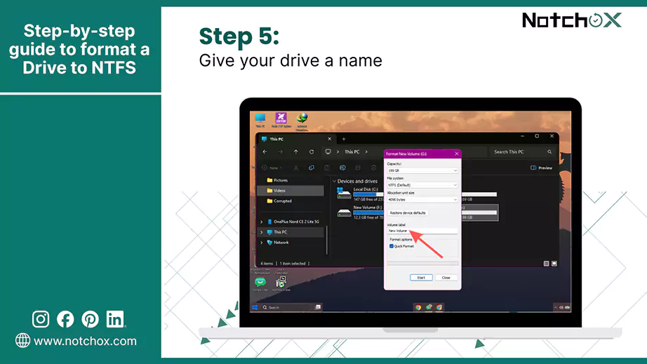 Give your drive a name