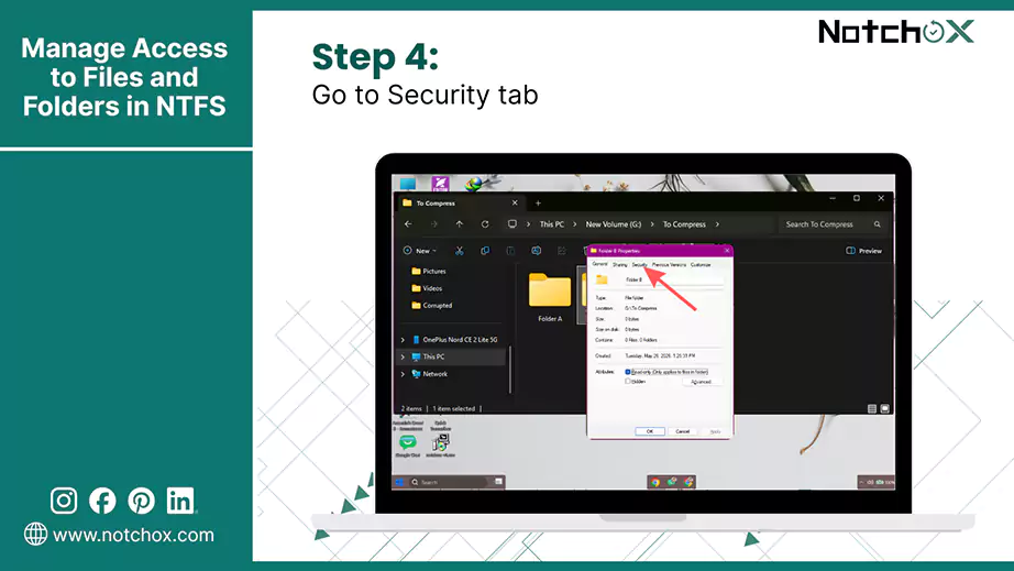 Go to Security tab