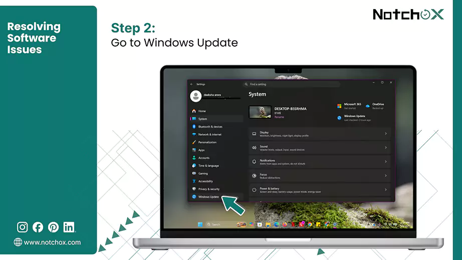 Go to Windows Update