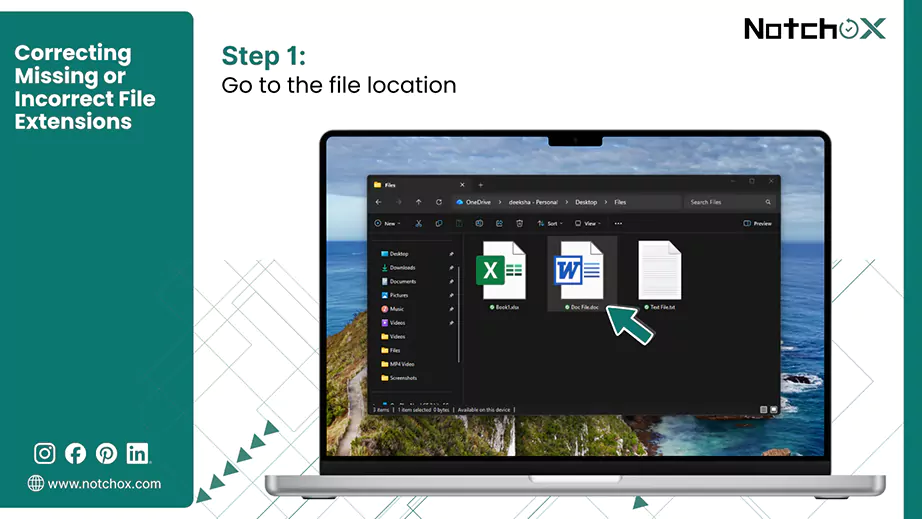 Go to the file location