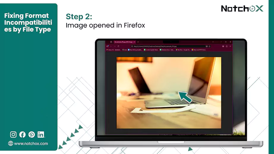 Image opened in Firefox