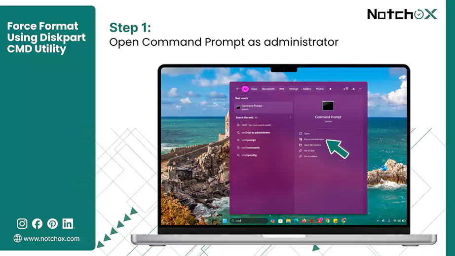 Open Command Prompt as administrator
