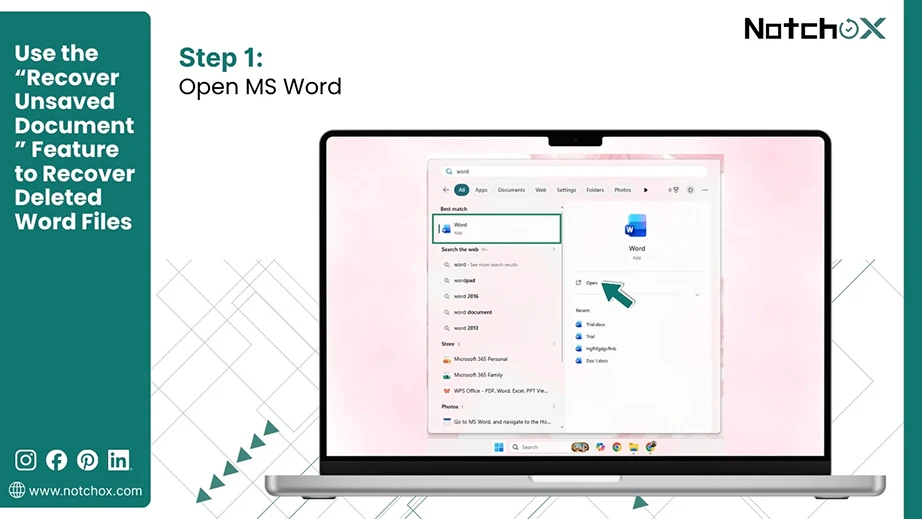Open MS Word
