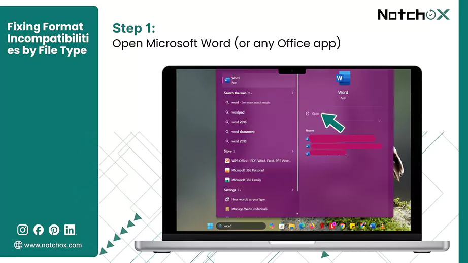 Open Microsoft Word