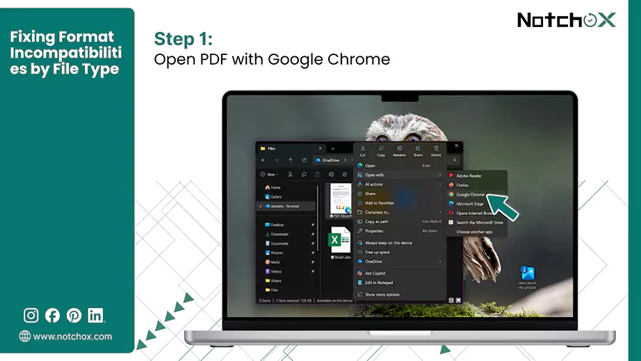 Open PDF with Google Chrome