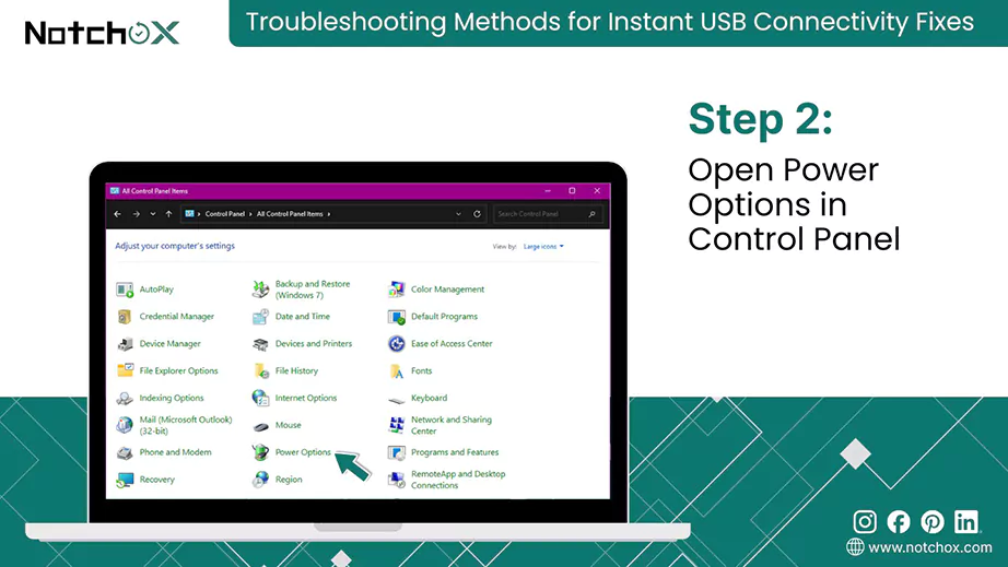 Open Power Options in Control Panel